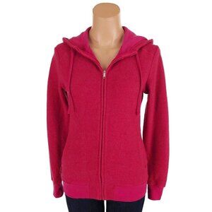 Icebeaker New Zealand Merino Wool Zip Front Hoodie Jacket S Pink Ice Breaker